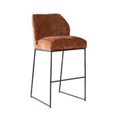 Bronx71 Barkruk Momo chenille koper 85 cm