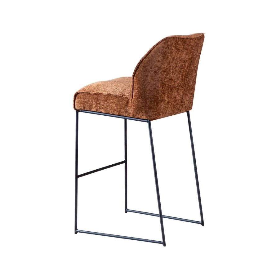 Barkruk Momo chenille koper 85 cm