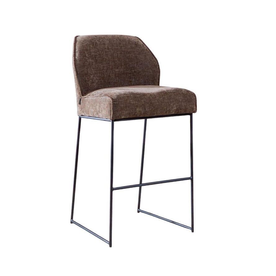 Barkruk Momo chenille mocha 85 cm