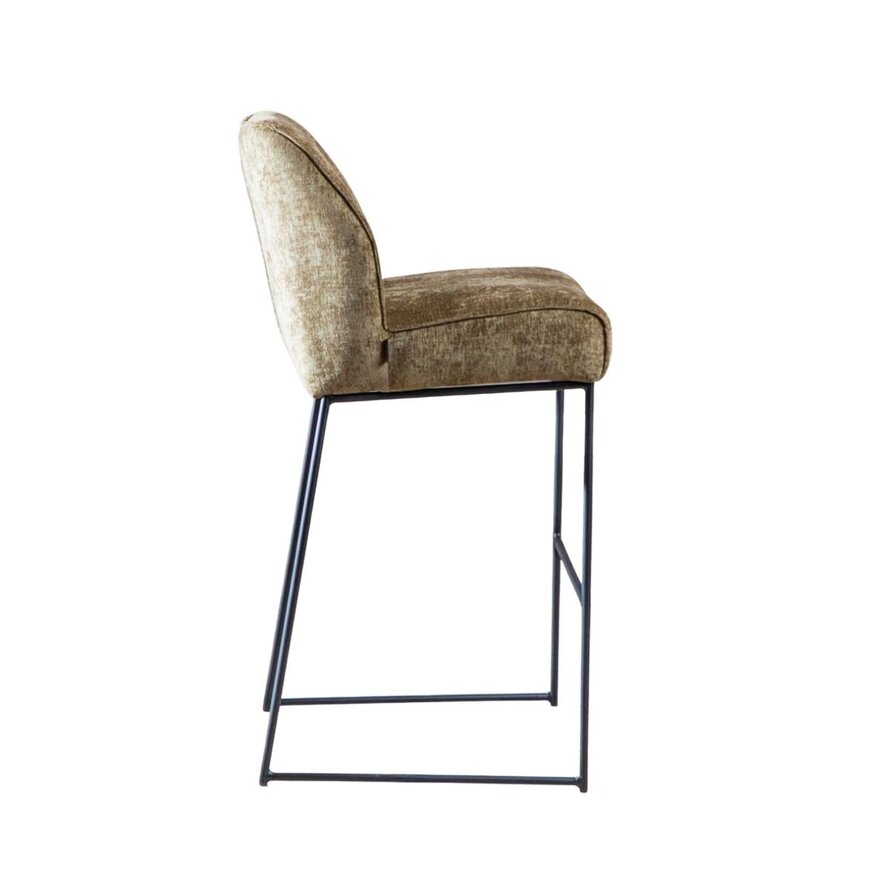 Barkruk Momo chenille olijfgroen 85 cm