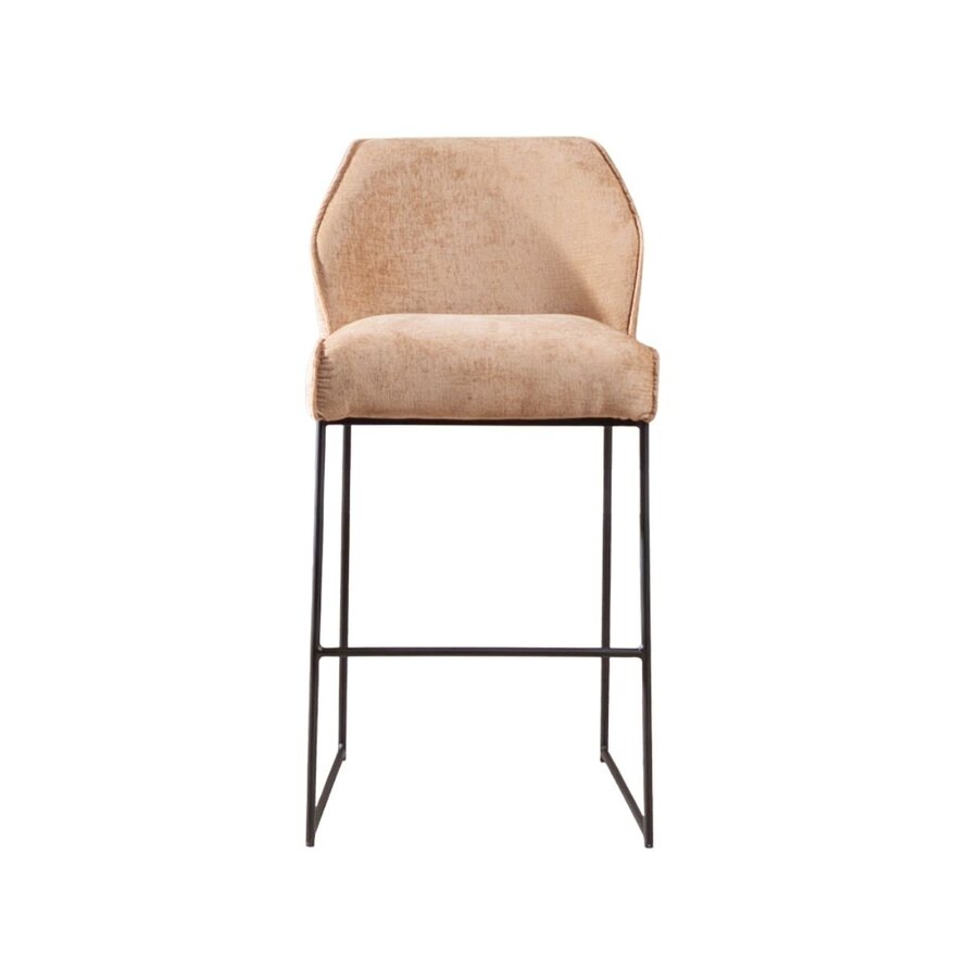 Barkruk Momo chenille peach 85 cm