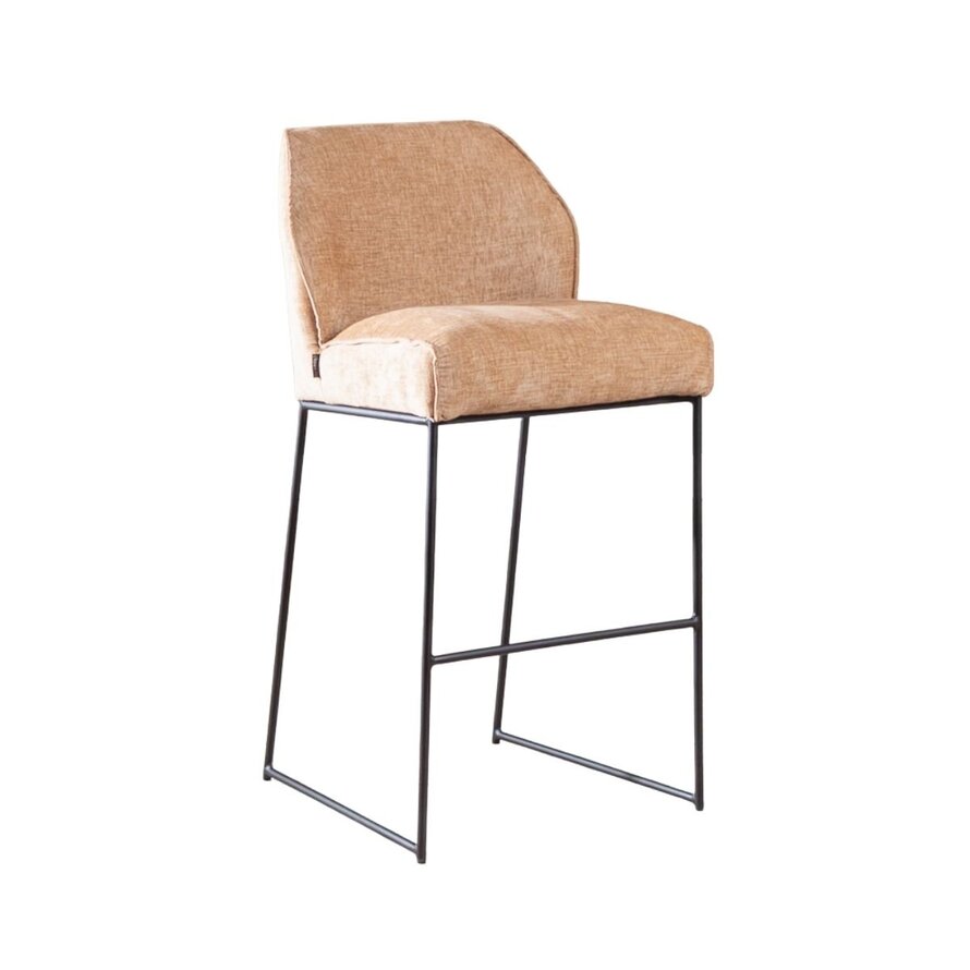 Barkruk Momo chenille peach 85 cm