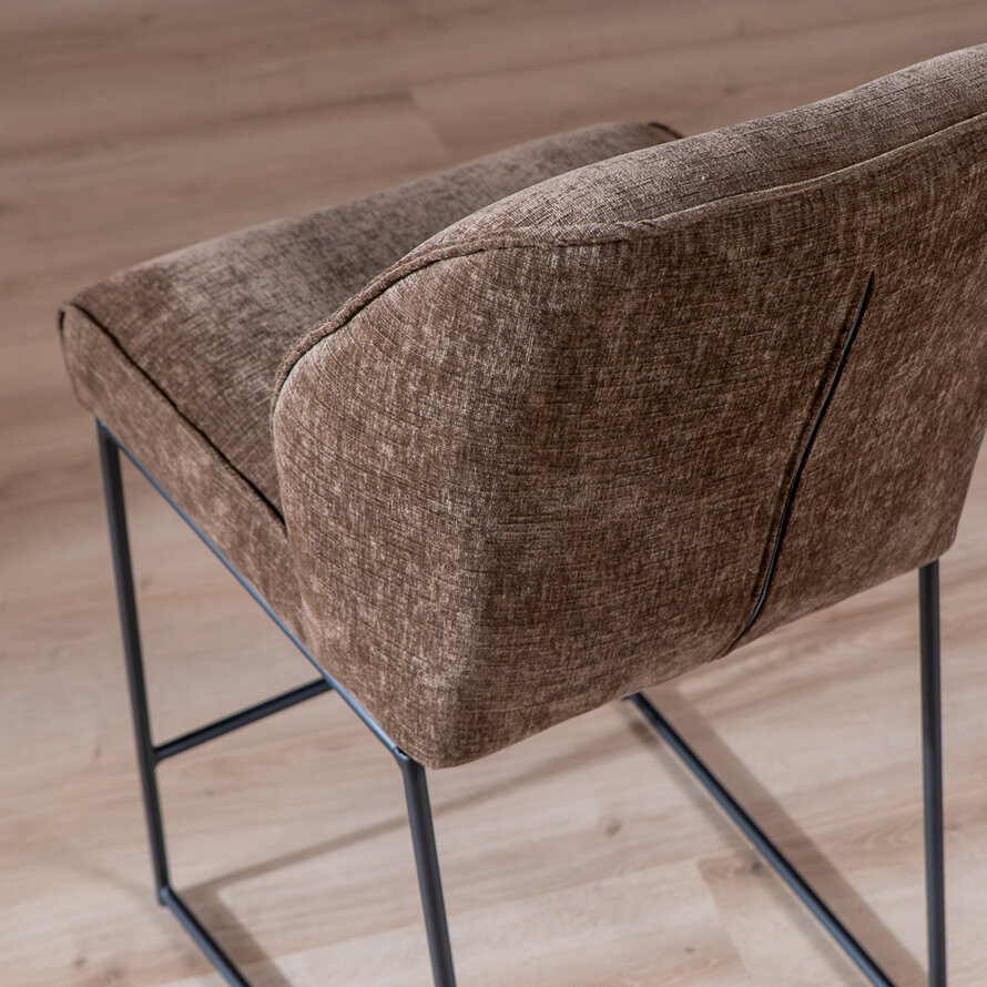 Barkruk Momo chenille mocha 85 cm