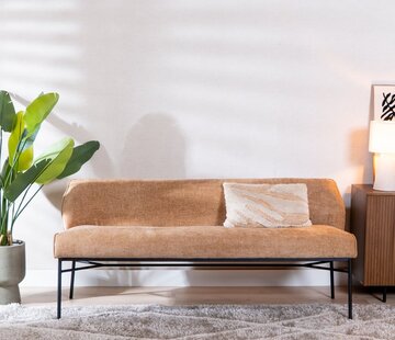 Bronx71 Eetkamerbank Momo chenille peach 185 cm