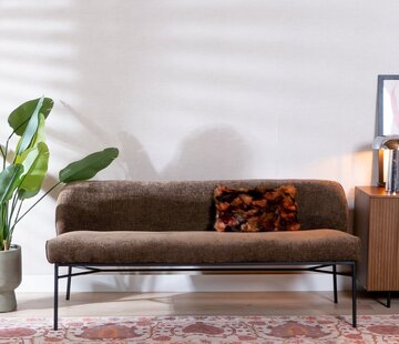 Bronx71 Eetkamerbank Momo chenille mocha 155 cm