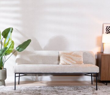 Bronx71 Eetkamerbank Momo chenille sand 155 cm