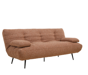 Bronx71 Slaapbank 1 persoons Mira terracotta bouclé mélange