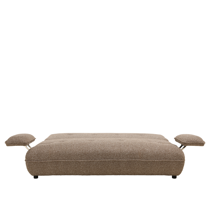 Slaapbank 2 persoons Jona bruin bouclé mélange