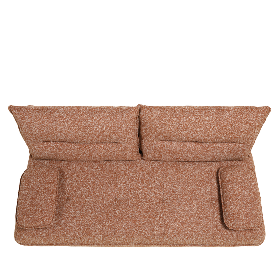 Slaapbank 2 persoons Jona terracotta bouclé mélange