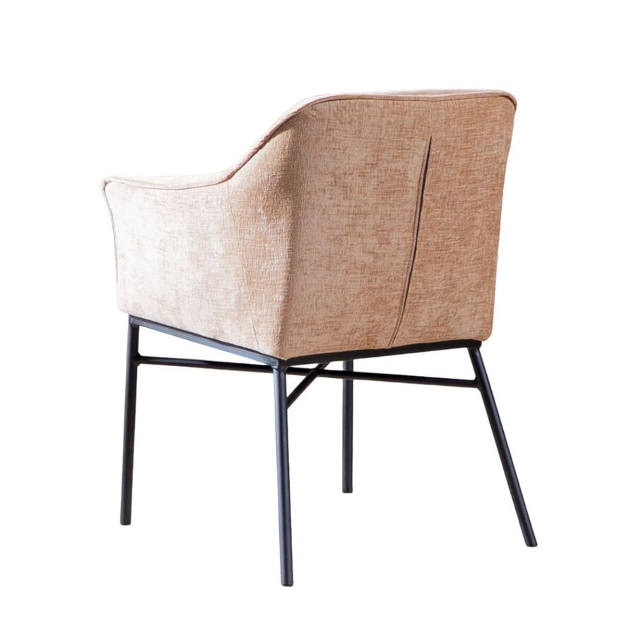 Stoel Nubo chenille peach