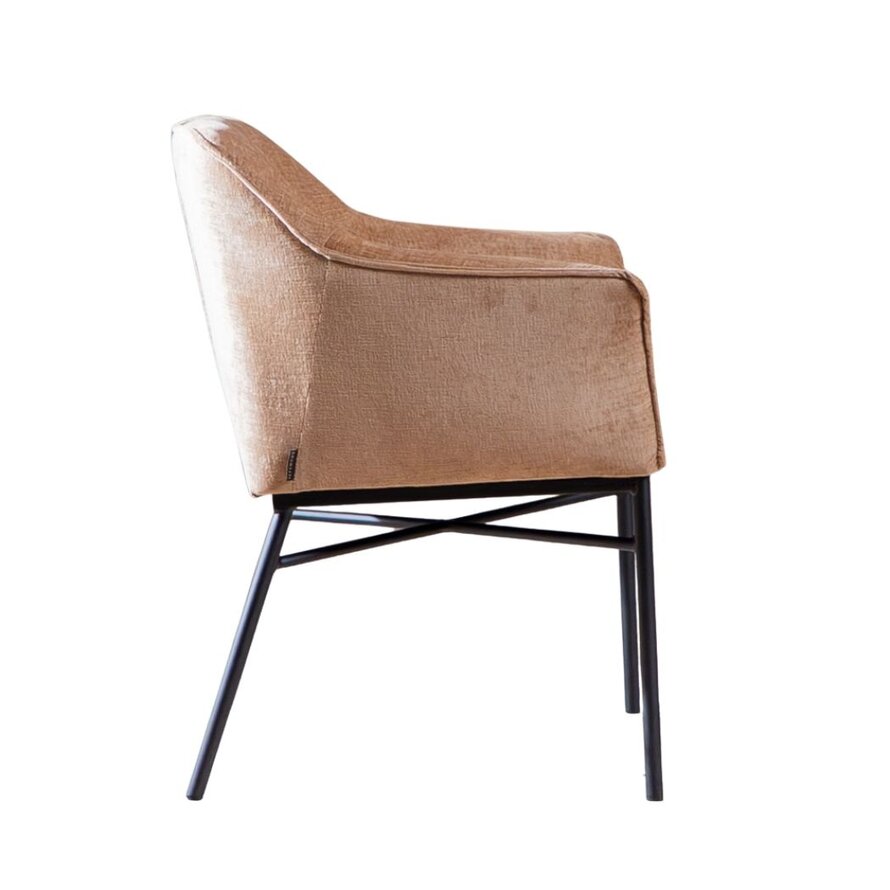 Stoel Nubo chenille peach