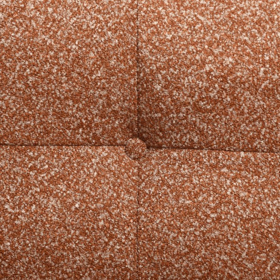 Slaapbank 2 persoons Inka terracotta bouclé mélange links/rechts