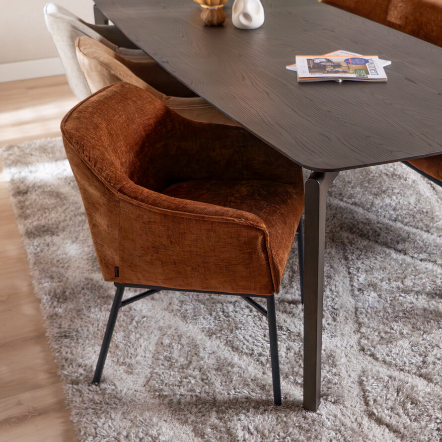 Stoel Nubo chenille koper