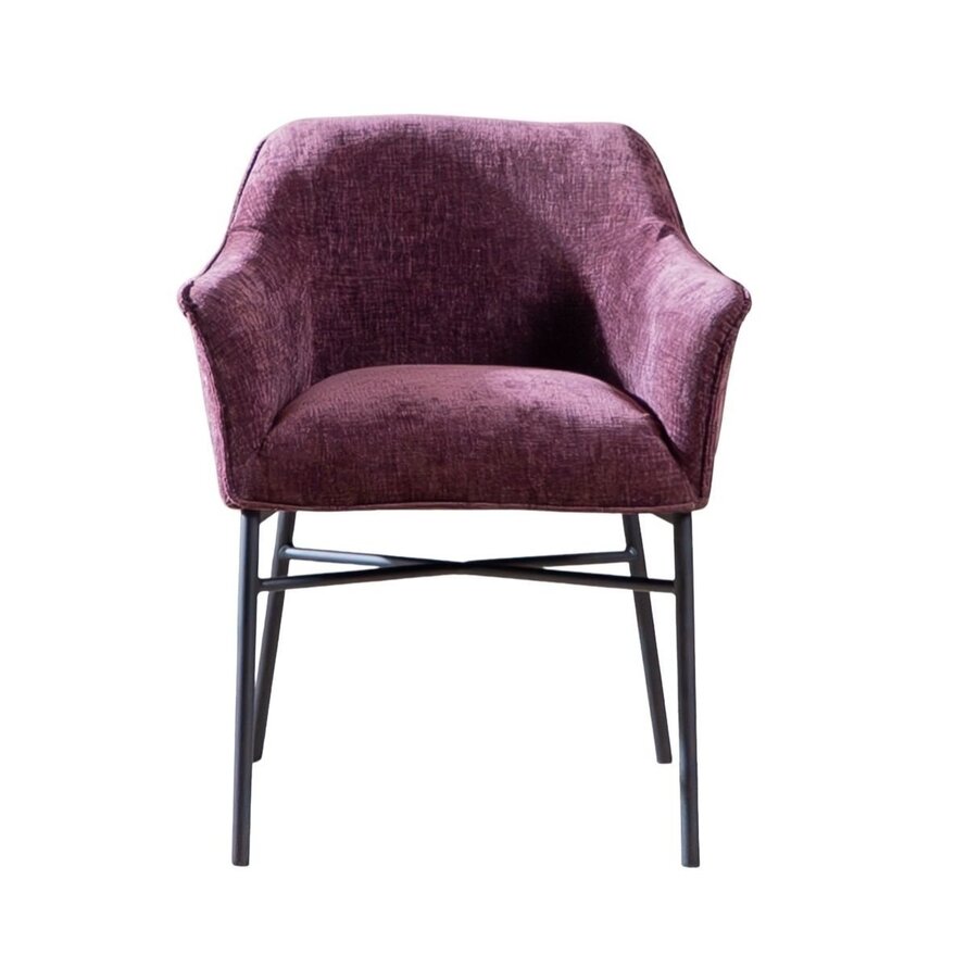 Stoel Nubo chenille paars