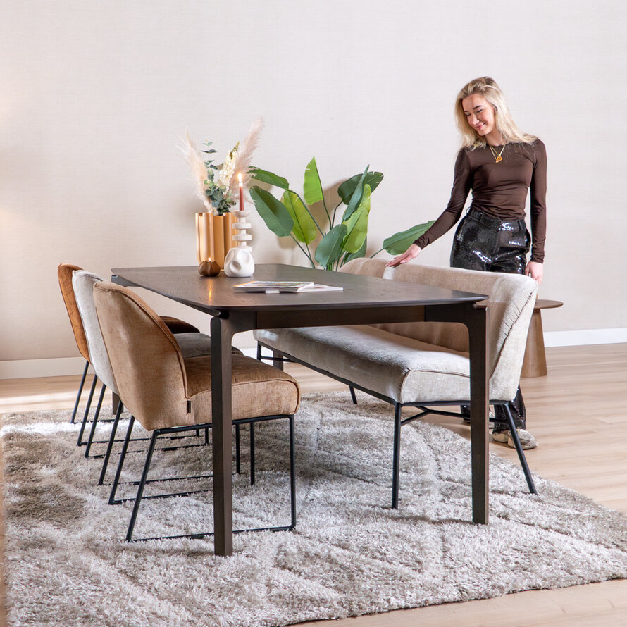 Stoel Momo chenille peach