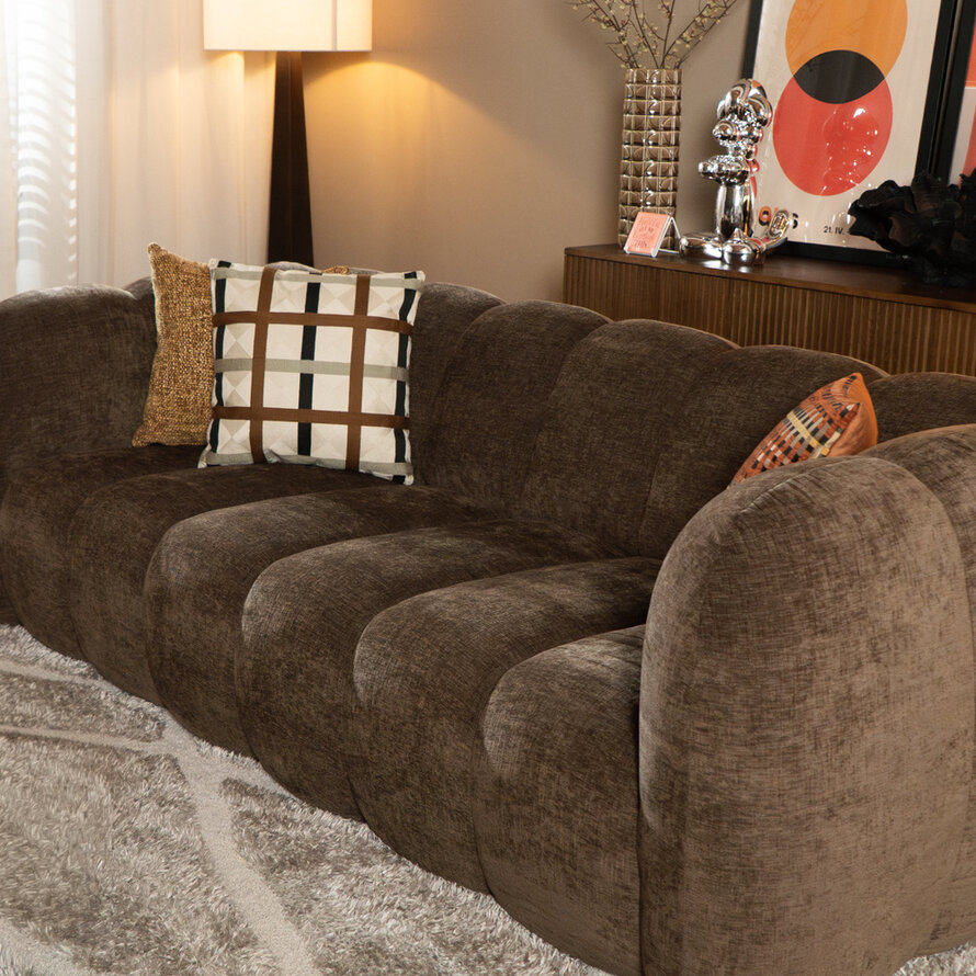 3-zitsbank Luca chenille mocha