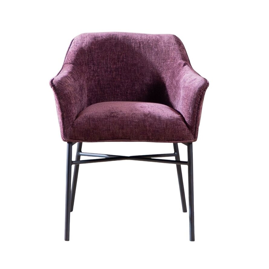 Stoel Nubo chenille paars