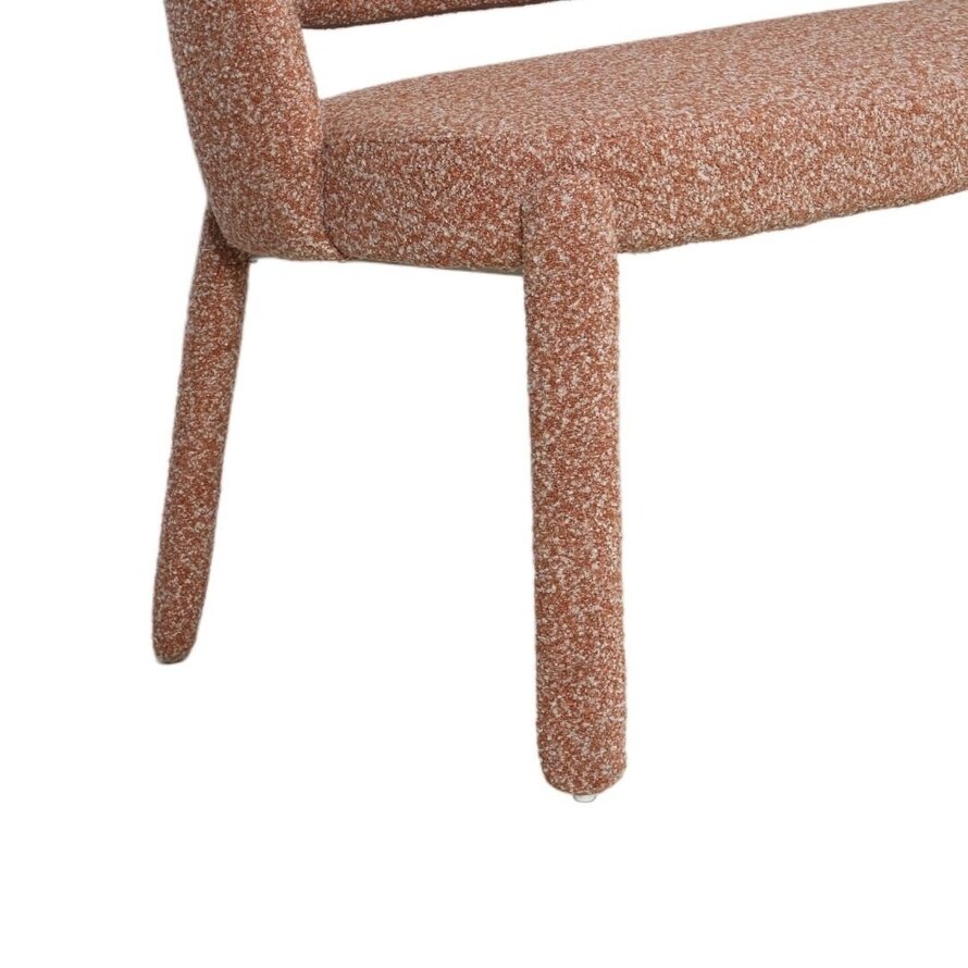 Eetkamerbank June bouclé terracotta 160 cm