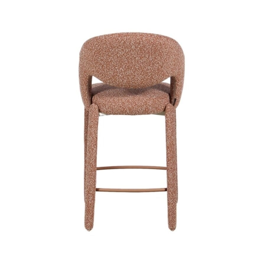 Barkruk June bouclé terracotta 70 cm