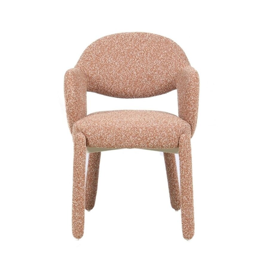 Stoel June bouclé terracotta