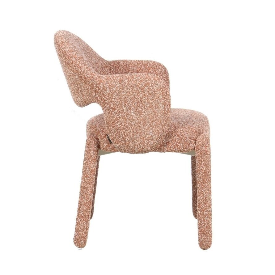 Stoel June bouclé terracotta