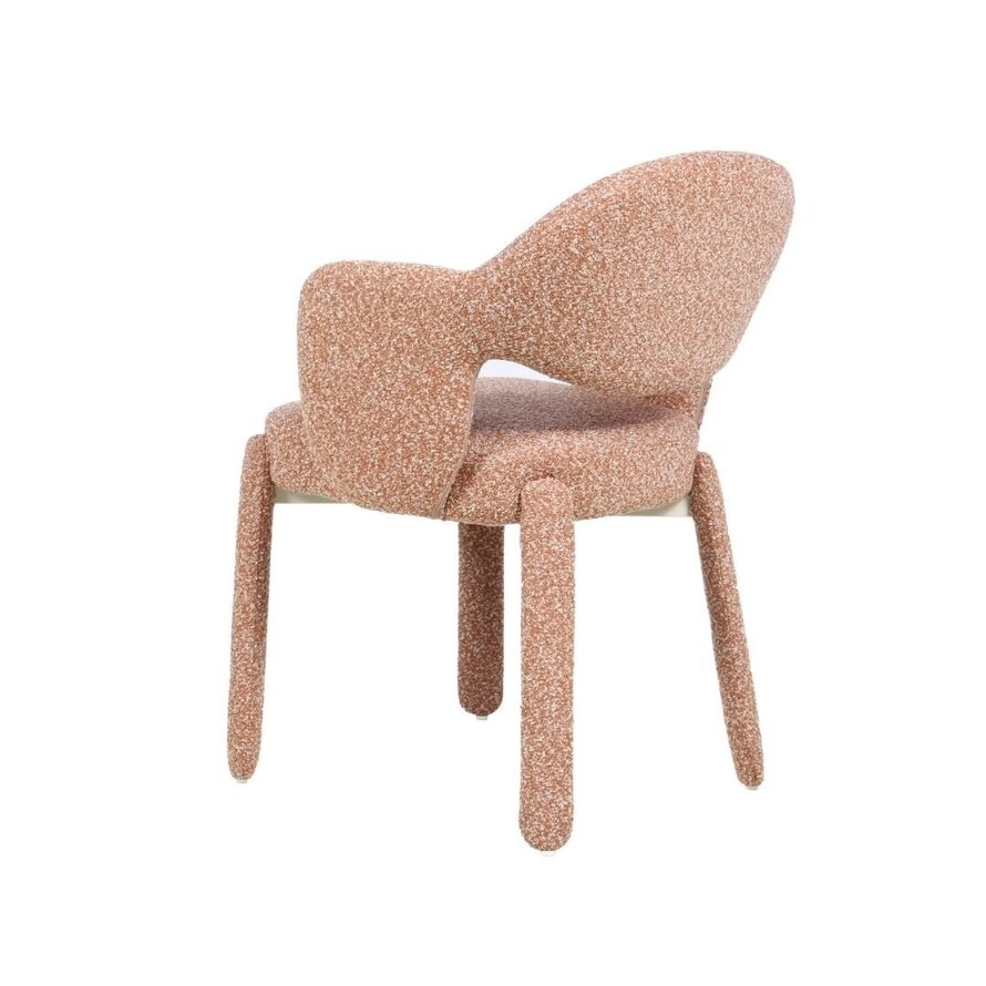 Stoel June bouclé terracotta