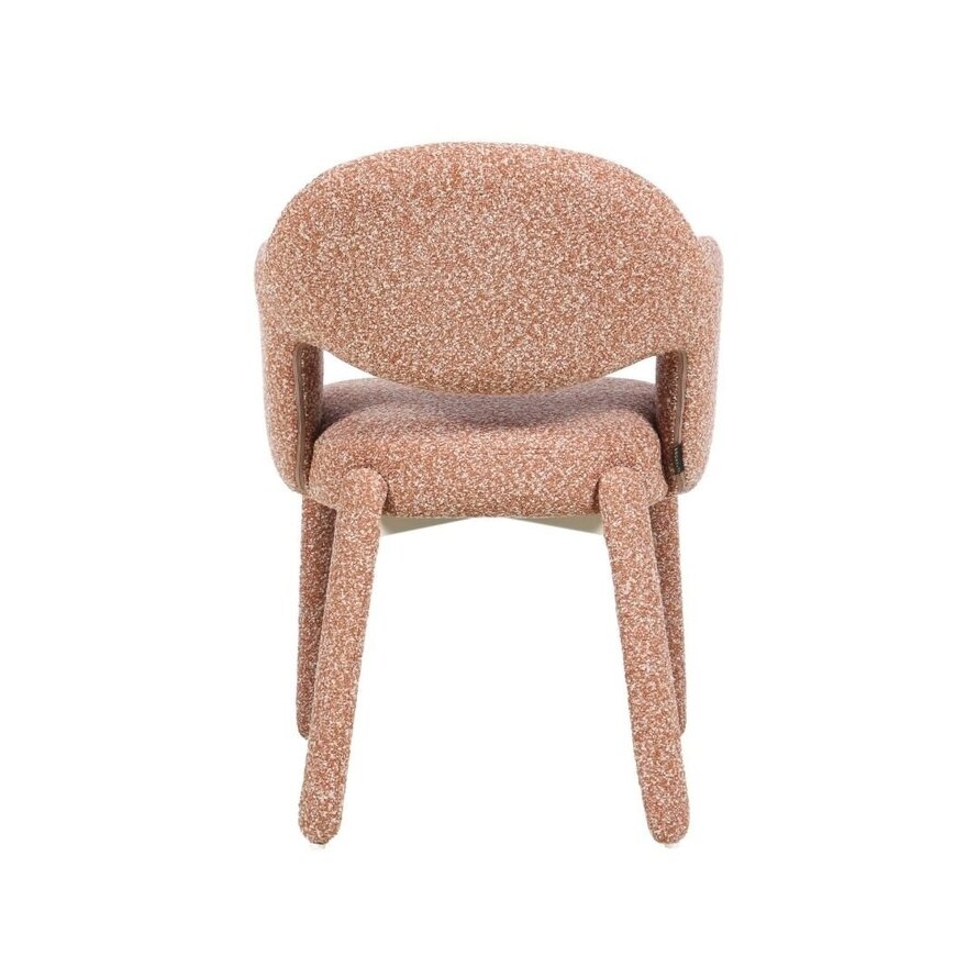 Stoel June bouclé terracotta