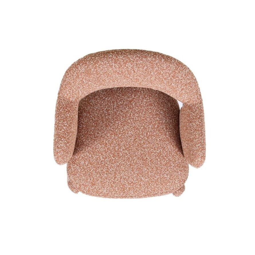 Stoel June bouclé terracotta