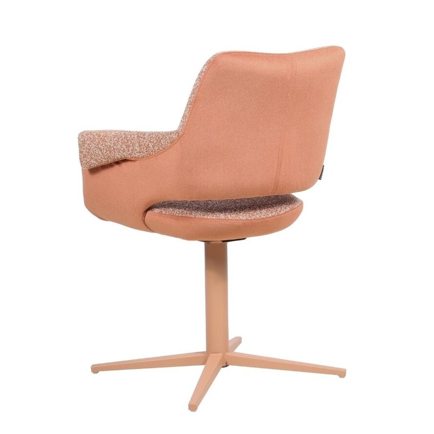 Stoel Jules draaibaar bouclé terracotta