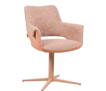 Bronx71 Stoel Jules draaibaar bouclé terracotta