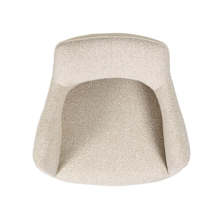 Stoel Jules draaibaar taupe bouclé