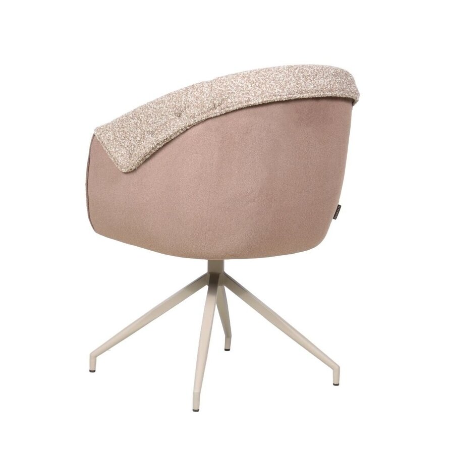 Stoel Riley bouclé bruin