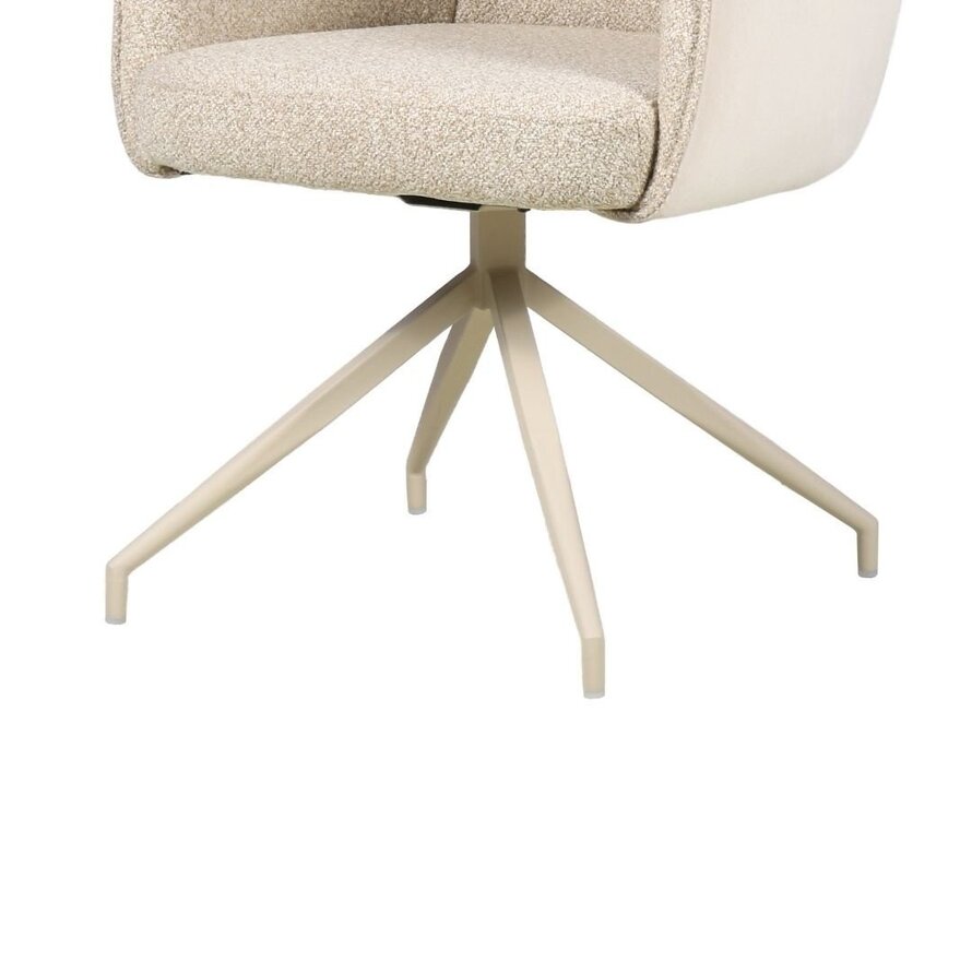 Stoel Riley draaibaar bouclé taupe