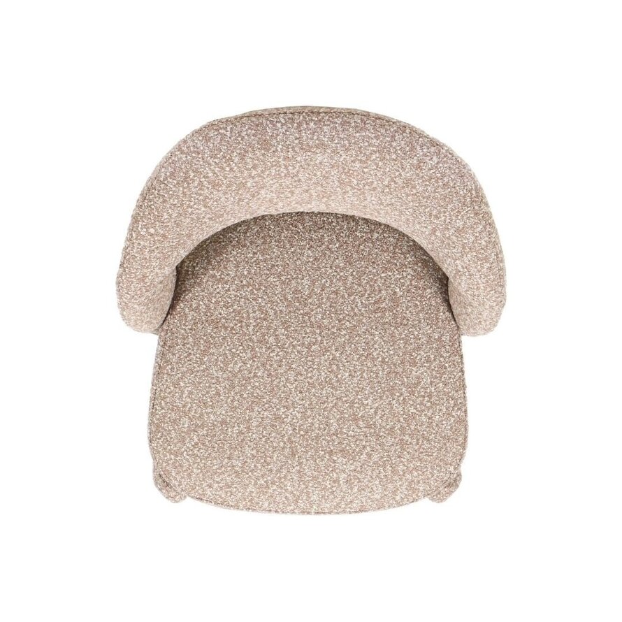 Stoel Dean bouclé bruin