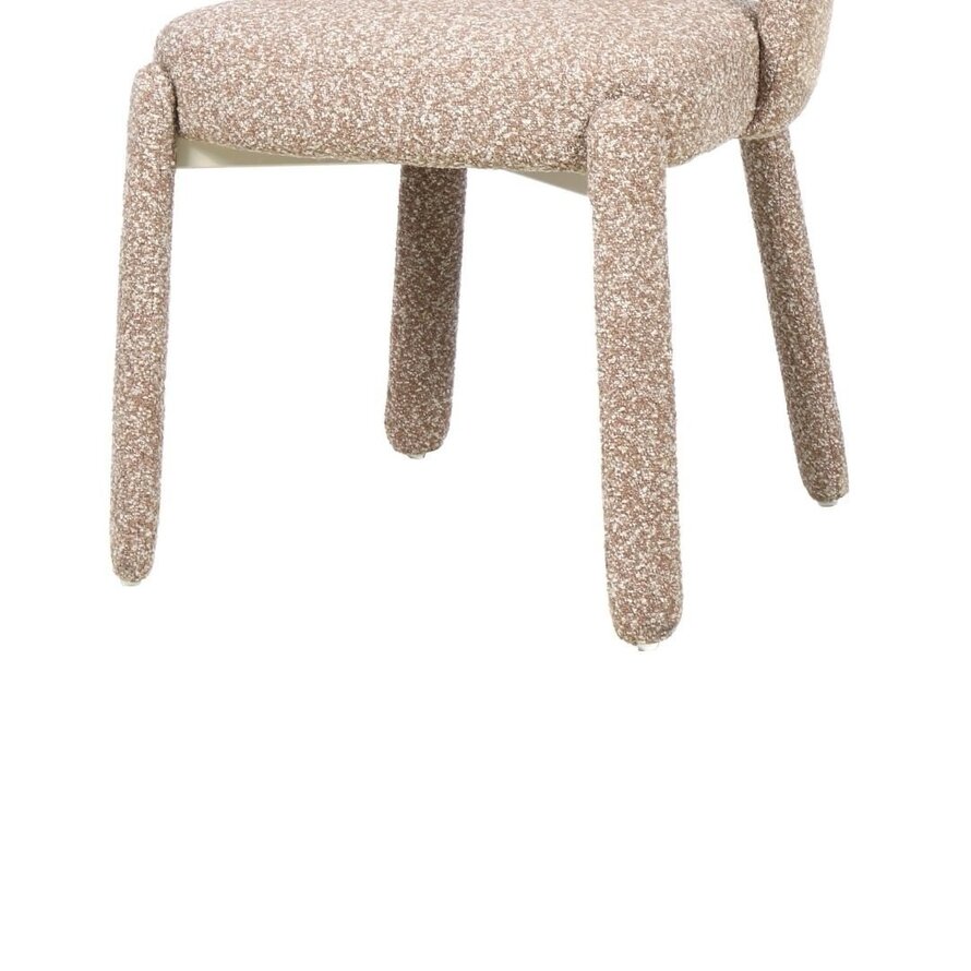 Stoel Dean bouclé bruin