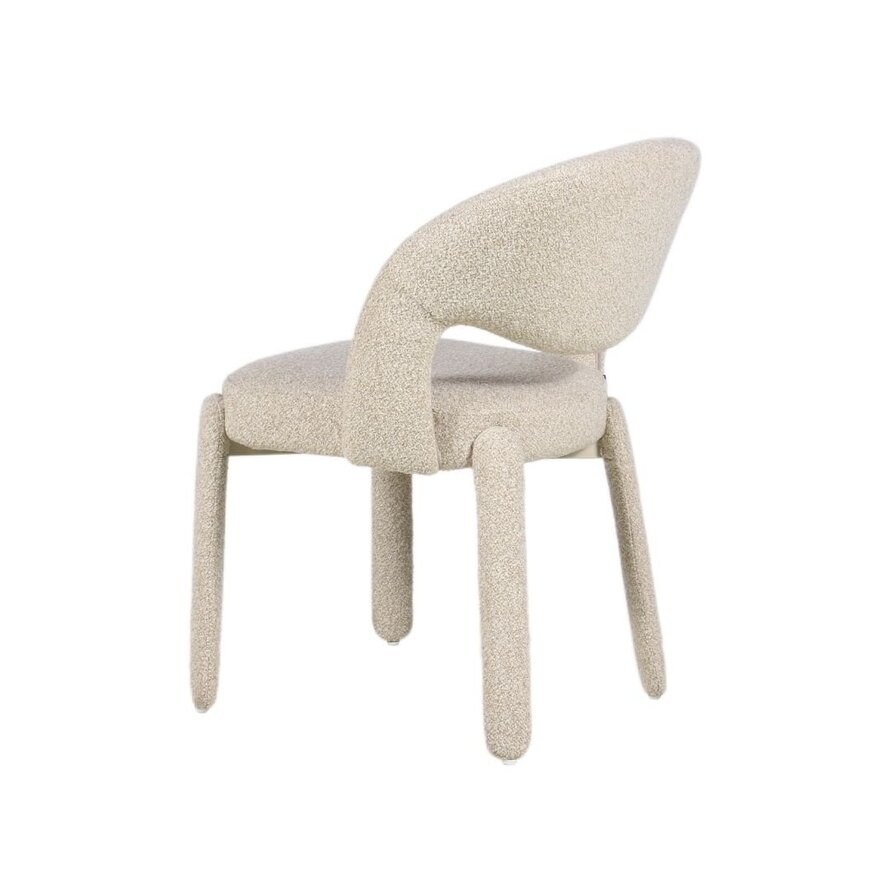 Stoel Dean bouclé taupe