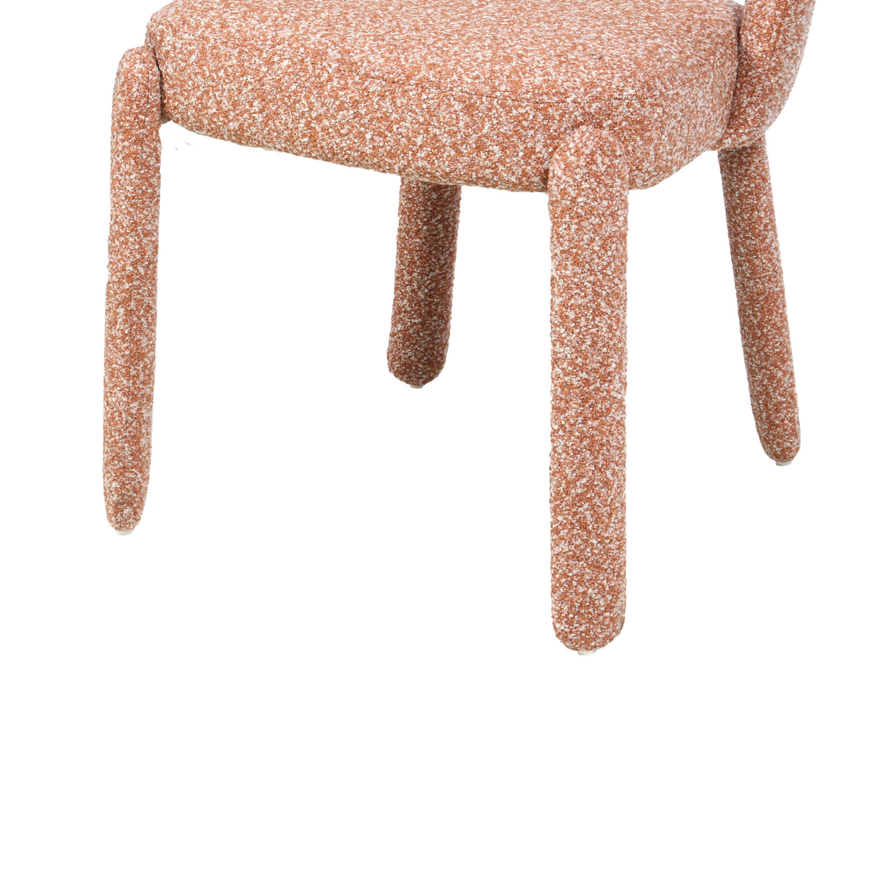 Stoel Dean bouclé terracotta