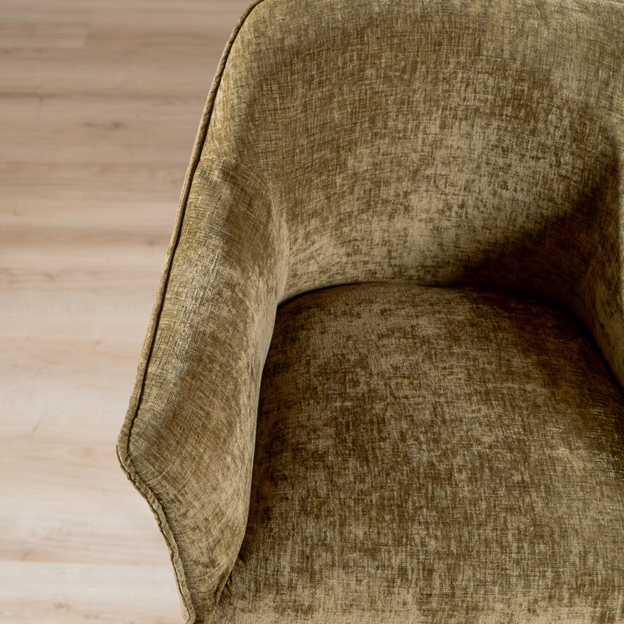 Barkruk Nubo chenille olijfgroen 85 cm