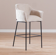 Bronx71 Barkruk Nubo chenille sand 85 cm