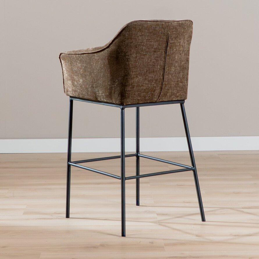 Barkruk Nubo chenille mocha 85 cm