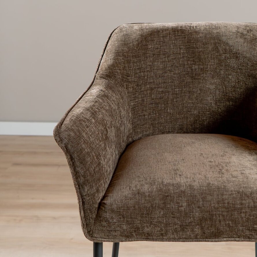 Barkruk Nubo chenille mocha 85 cm