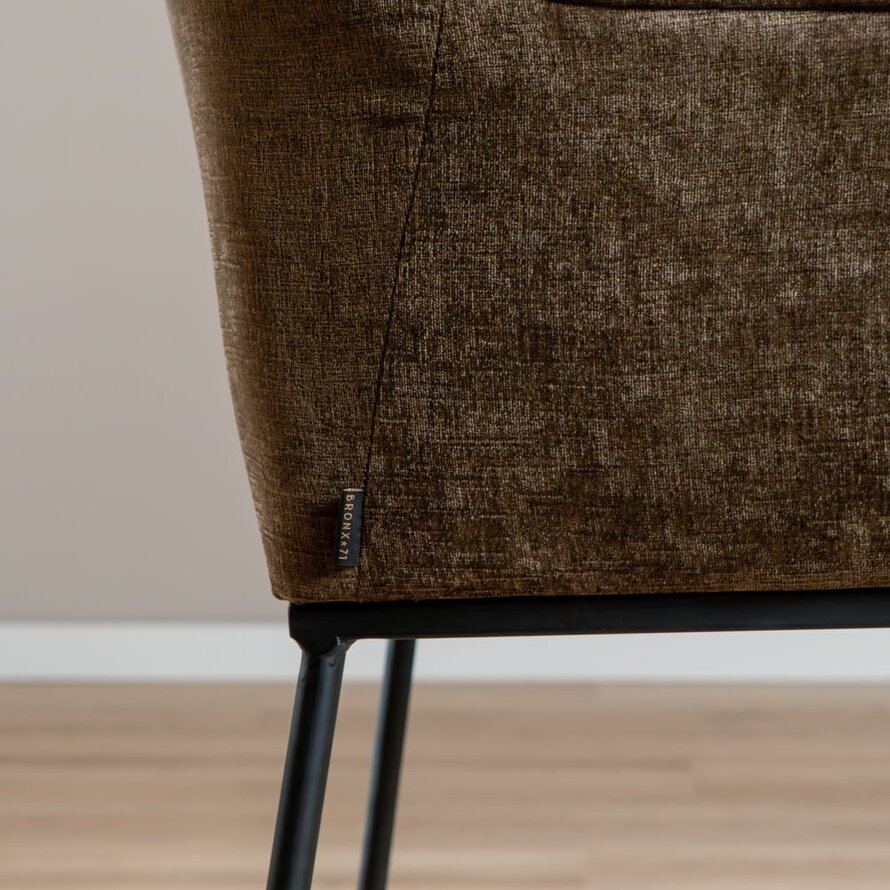 Barkruk Nubo chenille mocha 85 cm