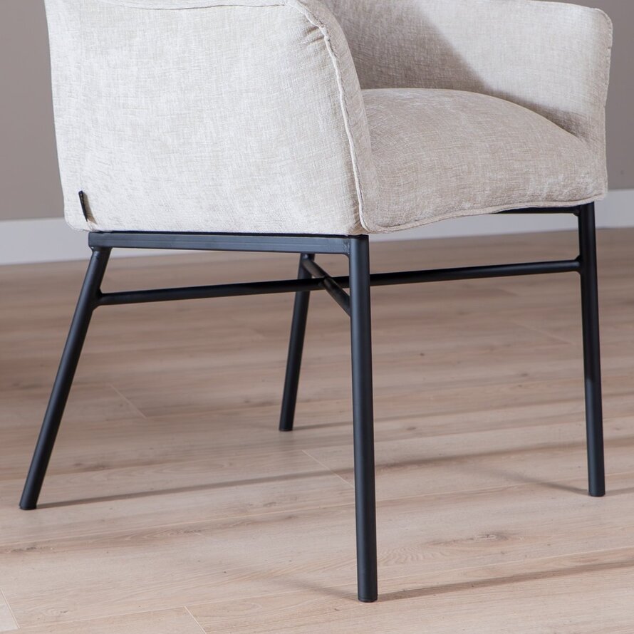 Stoel Nubo chenille sand