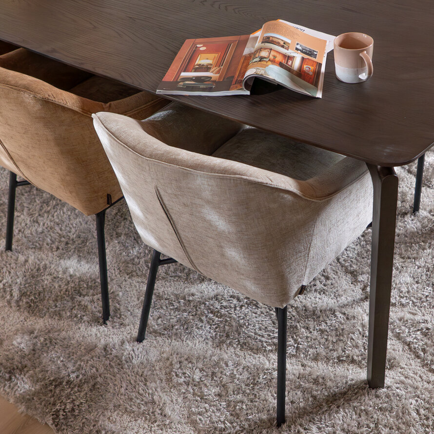 Stoel Nubo chenille sand