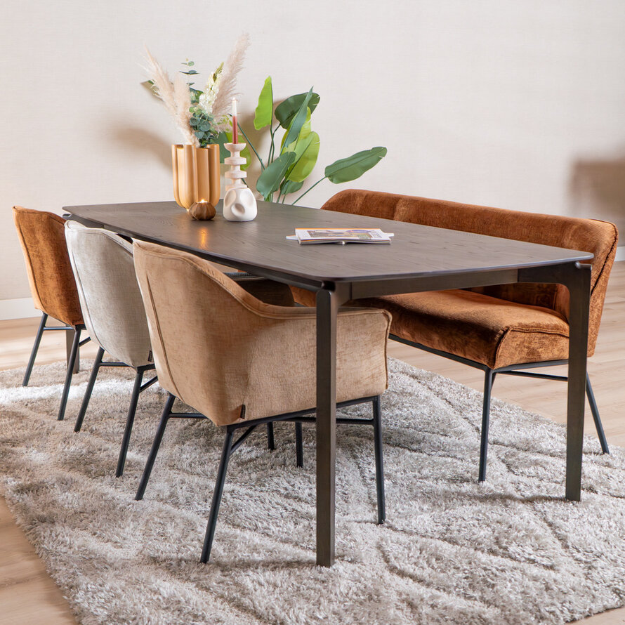 Stoel Nubo chenille sand