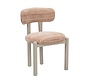Stoel Bolt chenille beige/pink