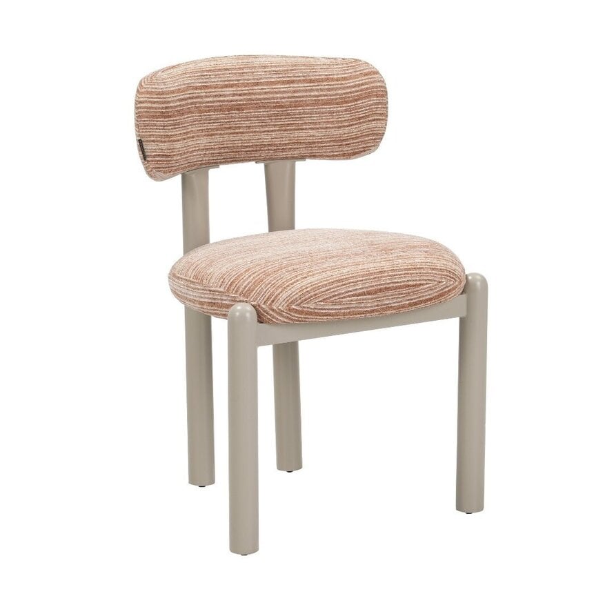 Stoel Bolt chenille beige/pink