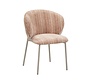 Stoel Milo chenille beige/pink