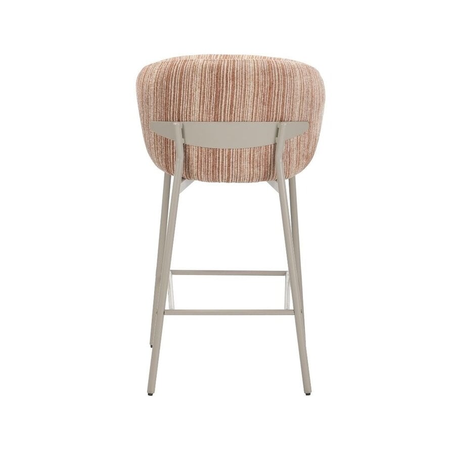 Barkruk Milo chenille beige/pink 70 cm