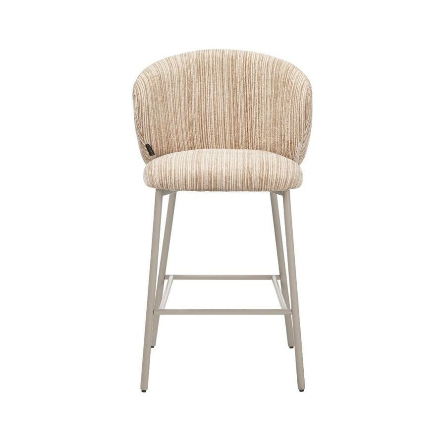 Barkruk Milo chenille beige/taupe 70 cm